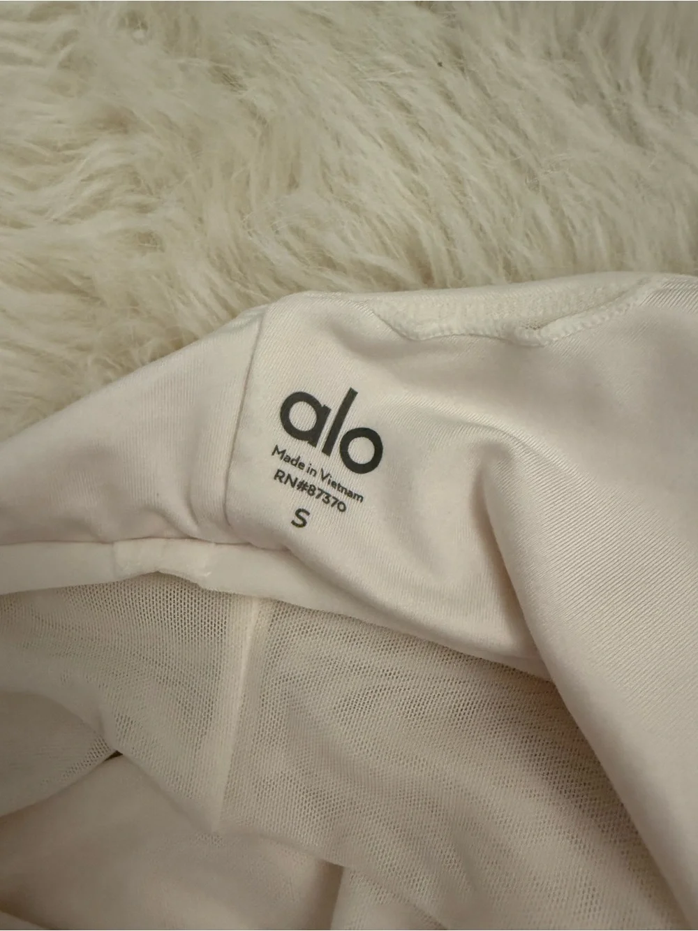 ALO Yoga Light Cream IVORY Strappy Bralette Mesh